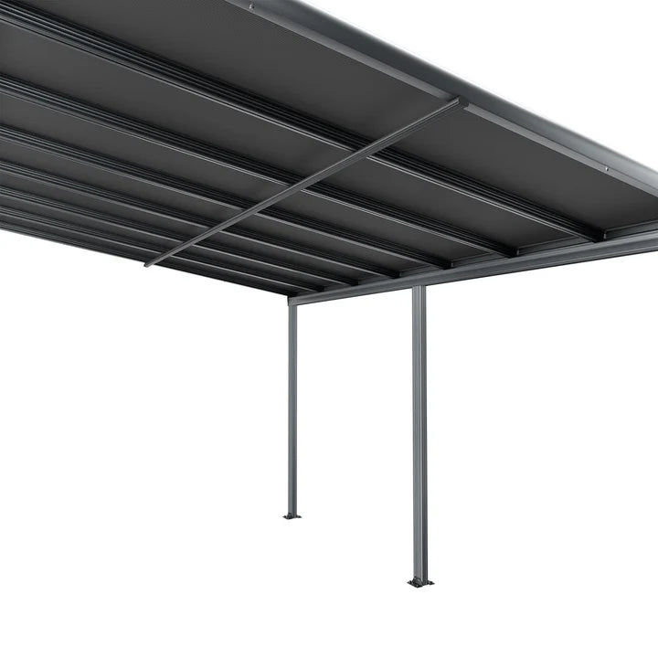 Terrassendach Borneo 4 x 3 m dunkelgrau