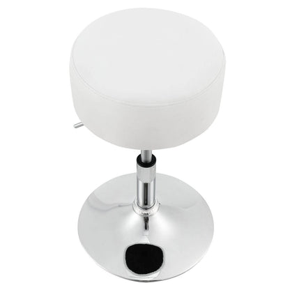 Schminktisch-Hocker Höhenverstellbar Tonia Weiss-Silber - Palo24