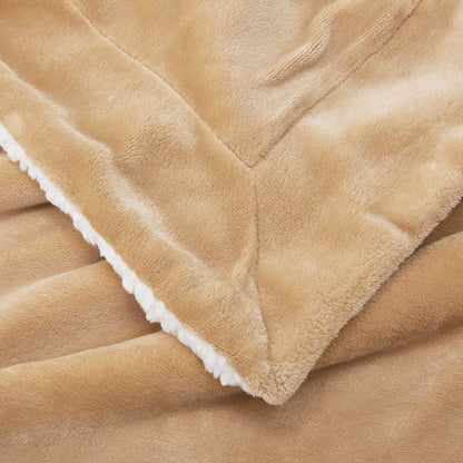 Fleecedecke 220x240 cm 2-Seitig Camel - Palo24