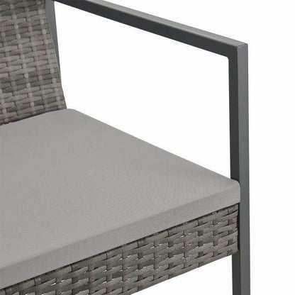 Polyrattan Sitzgruppe Bahamas M in Grau Industrial Design - Palo24