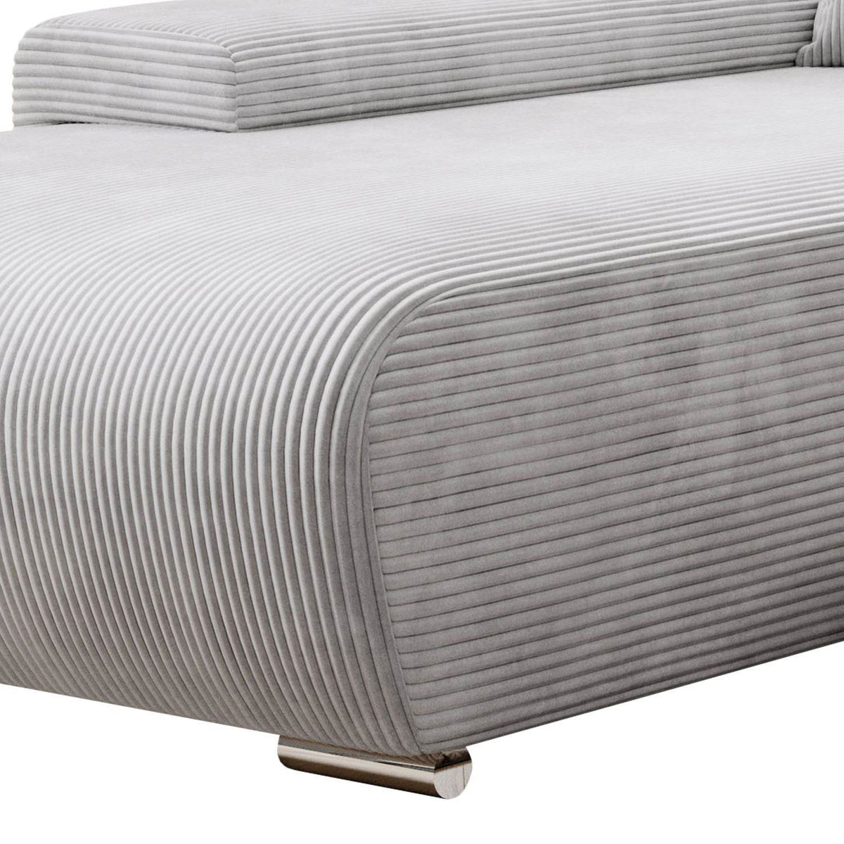 Sofa Iseo in L-Form mit Schlaffunktion Hellgrau - Palo24