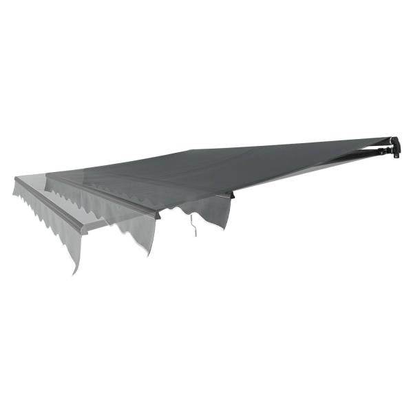 Gelenkarmmarkise 250 x 200 cm mit Kurbel Grau - Palo24