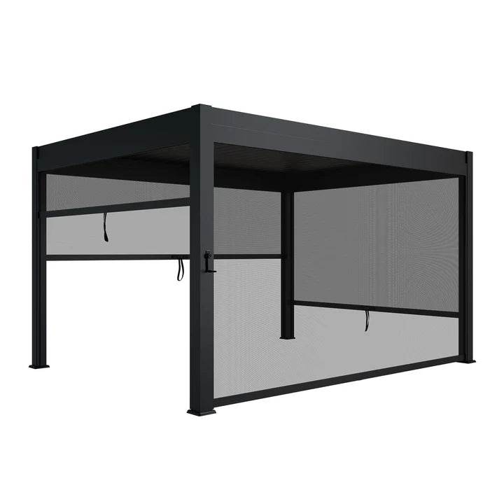 Lamellendach Tahiti 3x4 m mit verstellbaren Lamellen Anthrazit - Palo24