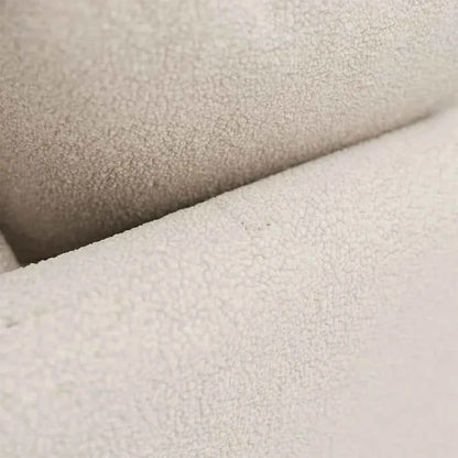 Sofa Tirano mit Ottomane & Dekokissen aus Boucléstoff Creme