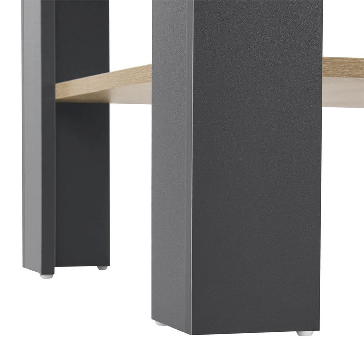 Couchtisch in Grau mit Holzoptik 60x60 cm