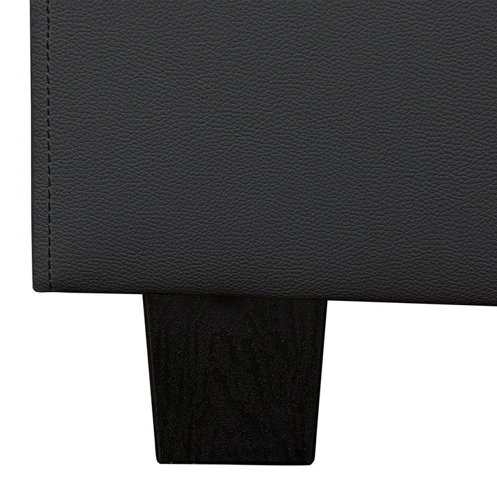 LED Polsterbett Paris mit Lattenrost 160x200 cm - schwarz