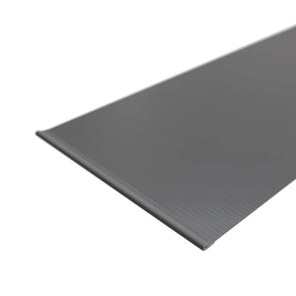 Panneau de clôture à bande d'intimité en PVC gris clair