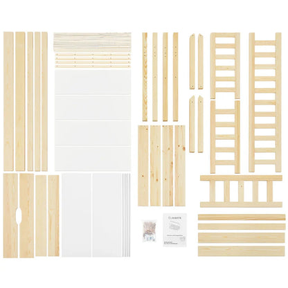Letto per bambini Marli 80 x 160 cm con cassone e rete a doghe naturale