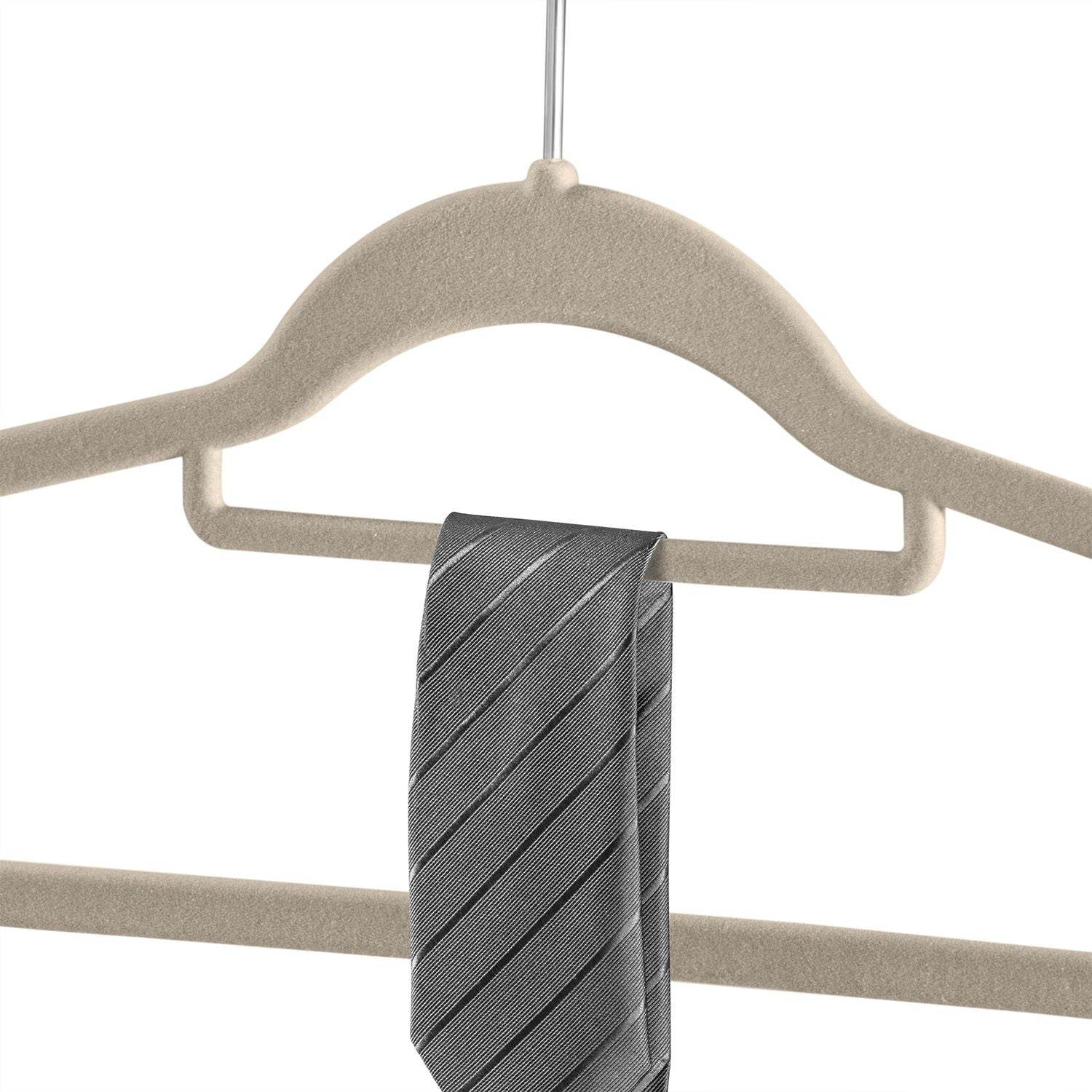 Kleiderbügel Samt 50er Set Khaki - Palo24