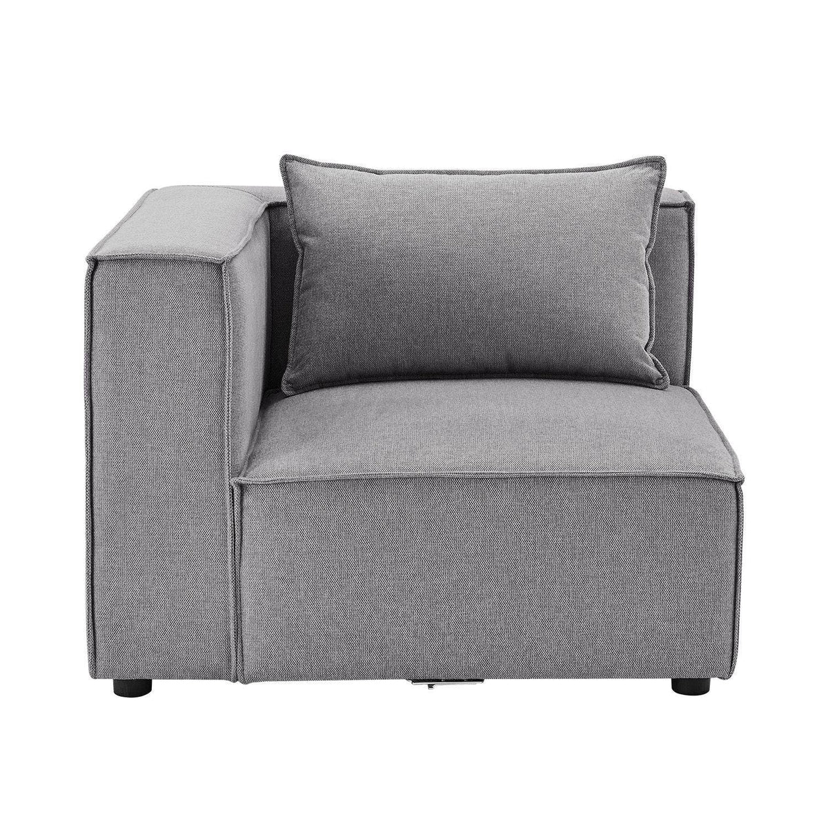 Modulares Sofa Domas M - 3 Sitzer Stoff Dunkelgrau - Palo24