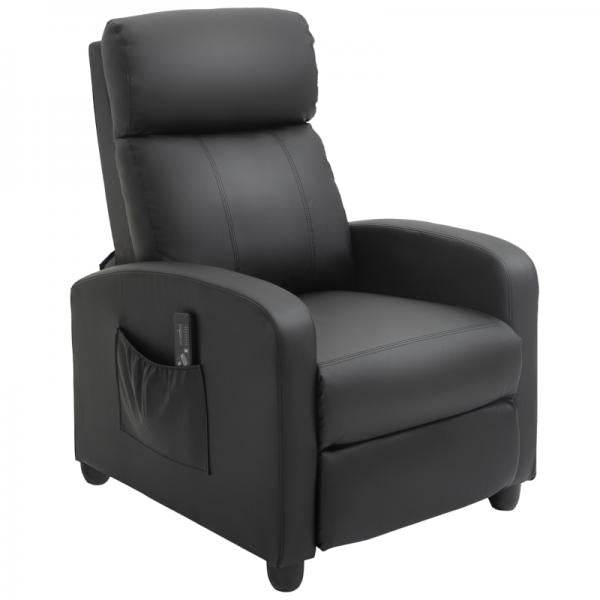 Massagesessel Massagefunktion Liegefunktion 2-Punkt-Massage Schwarz - Palo24