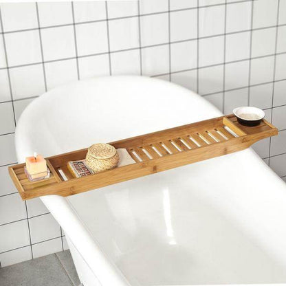 80cm Lang Badewannenablage Badewannenbrett Bambus - Palo24