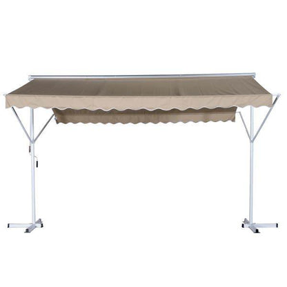 Standmarkise Gartenmarkise mit Faltarm Creme 3m x 3m - Palo24