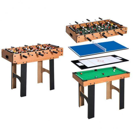 4 in 1 Multi Spieltisch Tischfussball, Tischtennis, Hockey und Billard - Palo24