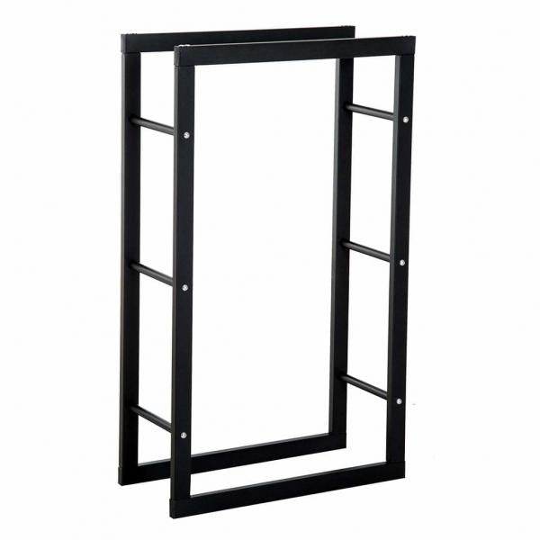 Kaminholzregal Kaminholzständer 100kg Stahl Schwarz - Palo24