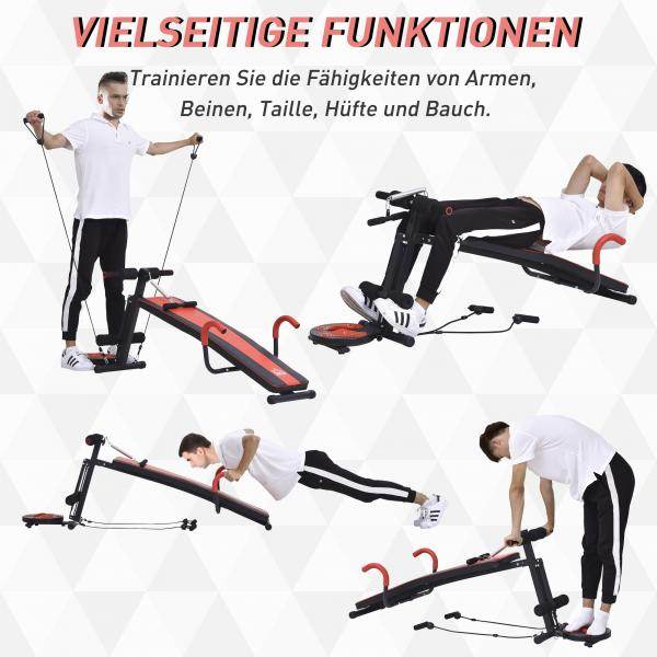 Sit Up Bank Bauchtrainer Trainingsbank Fitnessbank Verstellbar - Palo24