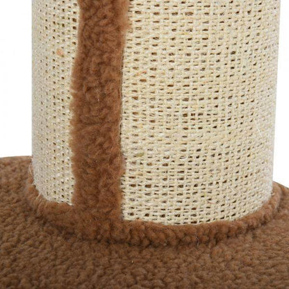 Katzenbaum Spielbaum Kratzstamm mit Plattform Sisal Lammkaschmir Hellbraun - Palo24