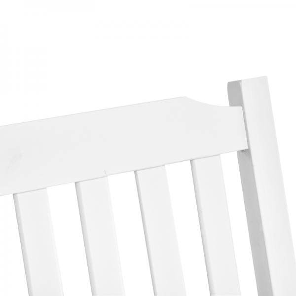Gartenschaukel für 2 Personen Schaukelbank Hängebank Massivholz Patio Terrasse Hinterhof Weiss - Palo24