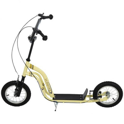 Tretroller Scooter Cityroller Kinder Mädchenroller verstellbar Aluminium Beige - Palo24