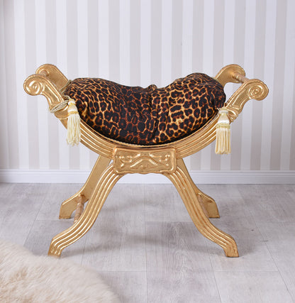 BAROCKE SITZGONDEL HOCKER LOUIS XV ANTIK SHABBY