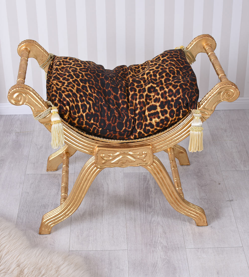 BAROCKE SITZGONDEL HOCKER LOUIS XV ANTIK SHABBY