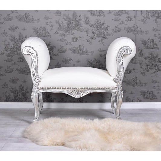 SITZBANK BAROCK BANK HOCKER TOILE DE JOUY SOFA SHABBY CHIC - Palo24