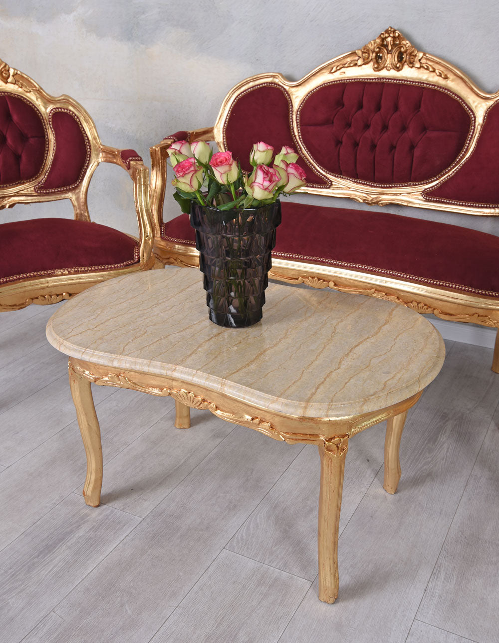 SOFAGARNITUR SITZGRUPPE BAROCK SOFA SESSEL COUCHTISCH