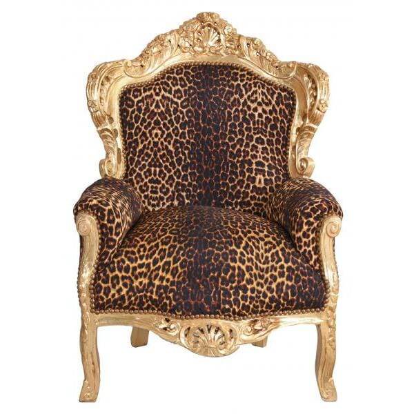 XXL SESSEL BAROCK GOLD LEOPARD - Palo24