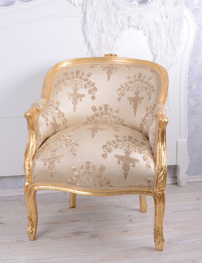 BERGERE EN CONFESSIONAL POLTRONA BAROCCA ORO CHIARO