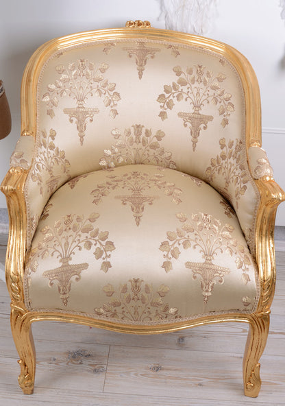 BERGERE EN CONFESSIONAL POLTRONA BAROCCA ORO CHIARO