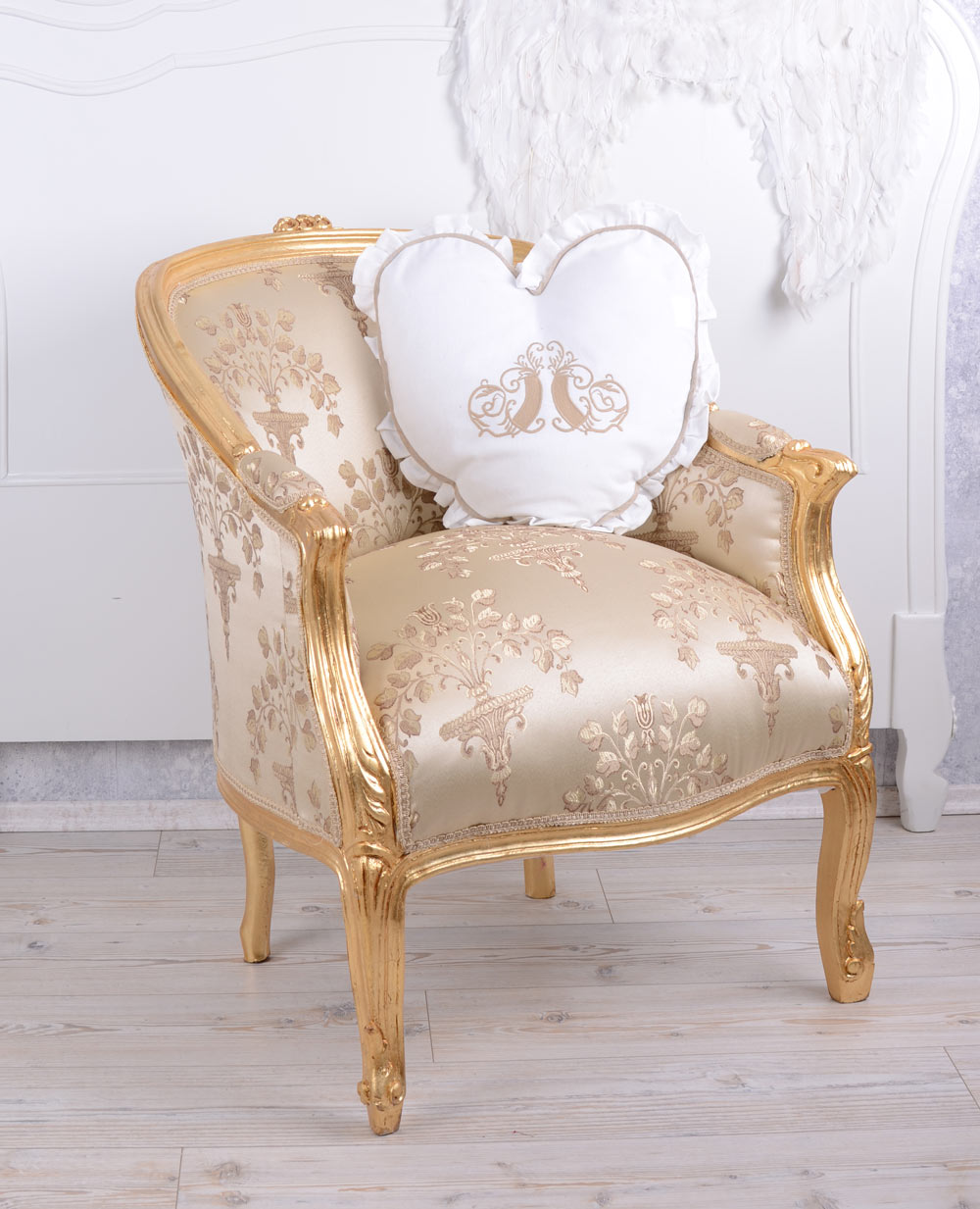 BERGERE EN CONFESSIONAL POLTRONA BAROCCA ORO CHIARO