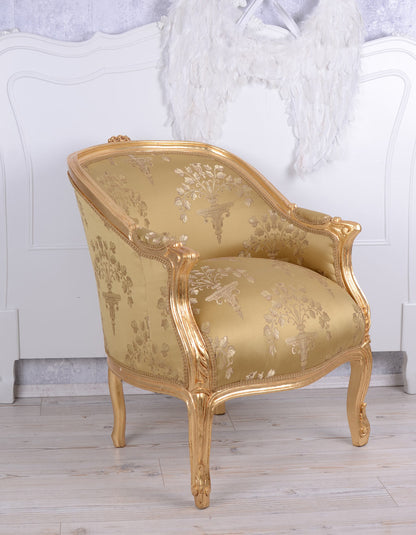 BERGERE EN CONFESSIONAL POLTRONA BAROCCA ORO SCURO