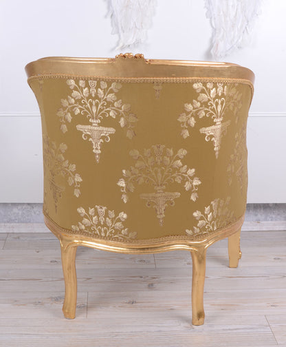 BERGERE EN CONFESSIONAL POLTRONA BAROCCA ORO SCURO