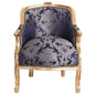 BERGERE EN CONFESSIONAL BAROCK SESSEL BLAU BLUMEN - Palo24