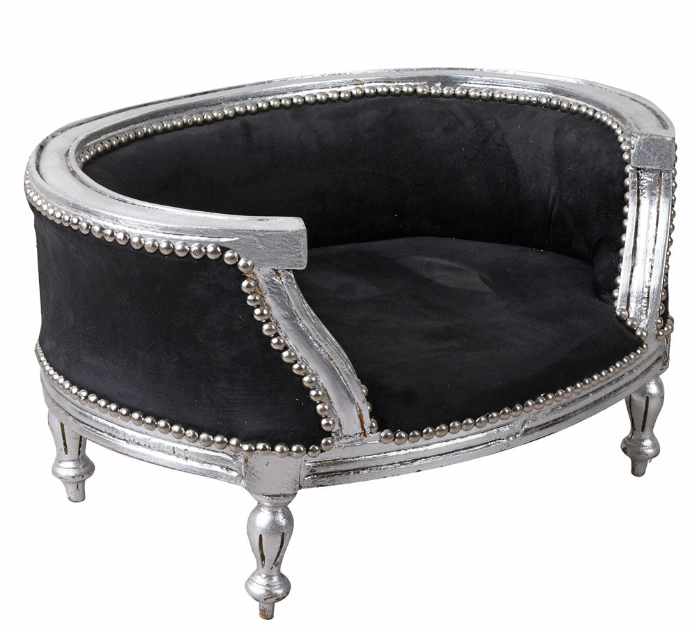 LIT ROYAL POUR CHIEN STYLE BAROQUE CANAPÉ POUR CHIEN BOIS CARLIN BULLY