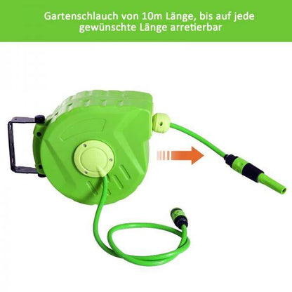 Schlauchtrommel 10+1m Schlauchaufroller Automatik schwenkbar Druckluft 180° schenkbar Druckluftschlauch - Palo24