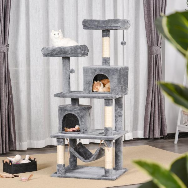 Kratzbaum Kletterbaum Sisalstämmen Grau - Palo24