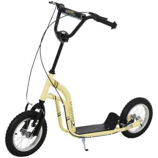 Tretroller Scooter Cityroller Kinder Mädchenroller verstellbar Aluminium Beige - Palo24