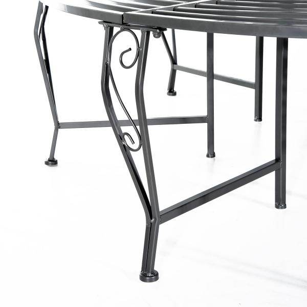 Baumbank Rundbank 360° Gartenbank Sitzbank Baumbänke Metall ?160cm - Palo24