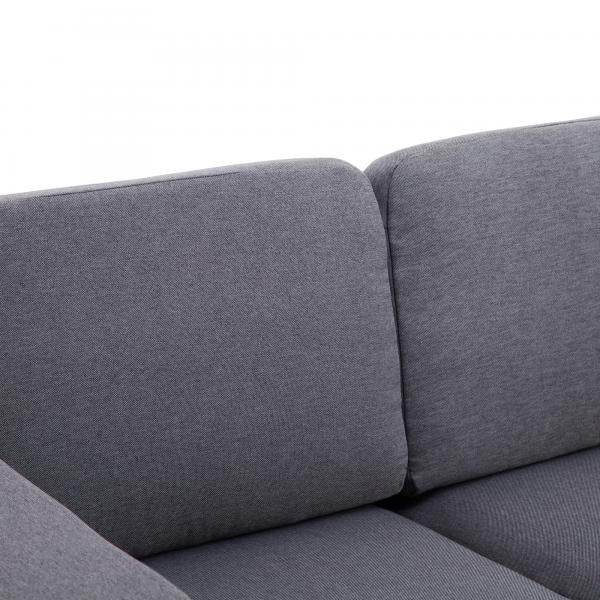 Polstersofa 3-Sitzer Stoffsofa dunkelgrau 200 x 82 x 78 - Palo24
