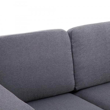 Polstersofa 3-Sitzer Stoffsofa dunkelgrau 200 x 82 x 78 - Palo24