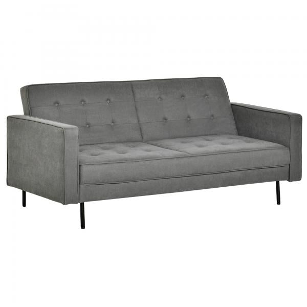 Schlafsofa 3-Sitzer Schlafcouch Stoffsofa Grau - Palo24