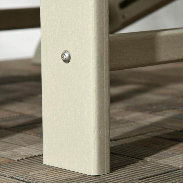Liegestuhl-Set mit Fußhocker und Beistelltisch, klappbar Braun - Palo24