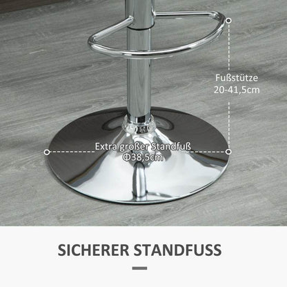 2er Set Barhocker höhenverstellbar weiss - Palo24
