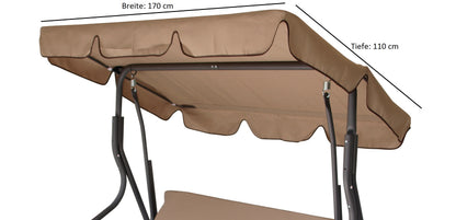 Dachplane für Hollywoodschaukel FLORIDA 170x110cm, cremefarben