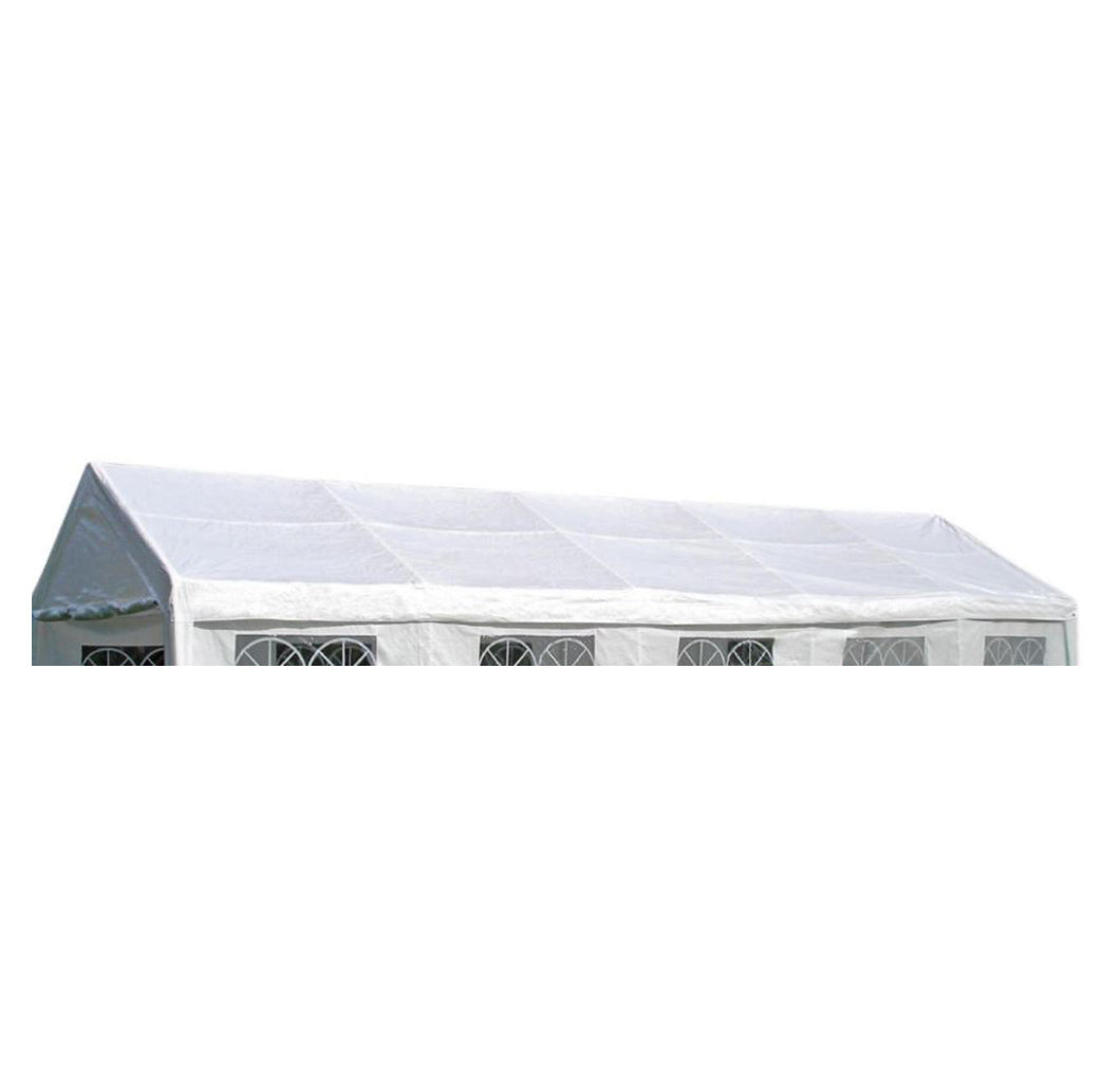 Dachplane PALMA für Zelt 4x10 Meter, PVC weiss incl. Spanngummis