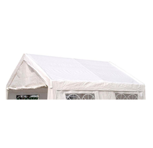 Bâche de toit PALMA pour tente 4x4 mètres, PE blanc avec sangles élastiques