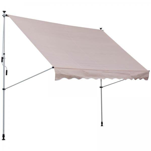 Markise Klemmmarkise Sonnenschutz Beige 200 x 150cm - Palo24