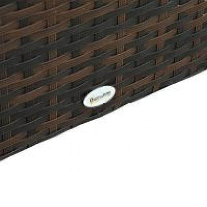 5tlg. Polyrattan Rattan Essgruppe Gartenset Sitzgruppe Sofa Garnitur Stahl Braun+Khaki - Palo24