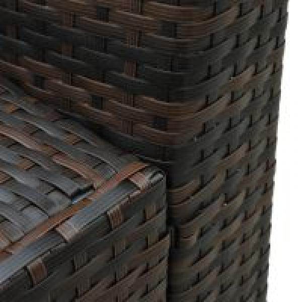 5tlg. Polyrattan Rattan Essgruppe Gartenset Sitzgruppe Sofa Garnitur Stahl Braun+Khaki - Palo24